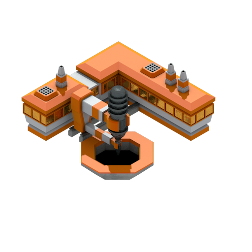 Orange Scifi Buildings For Isometric Games Buildings Perspectives